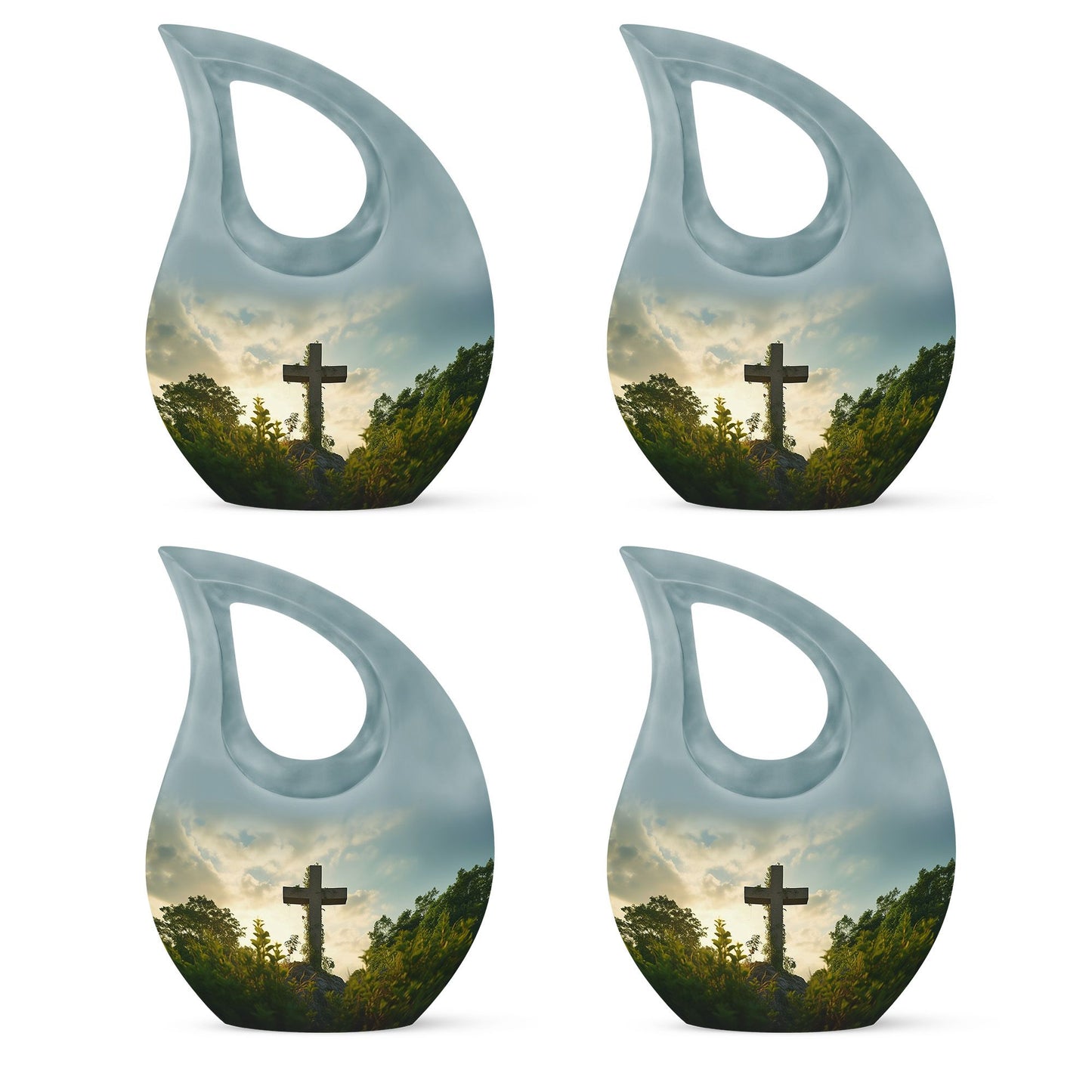 Jesus Christ Urn with Cross Drop design, medium 
