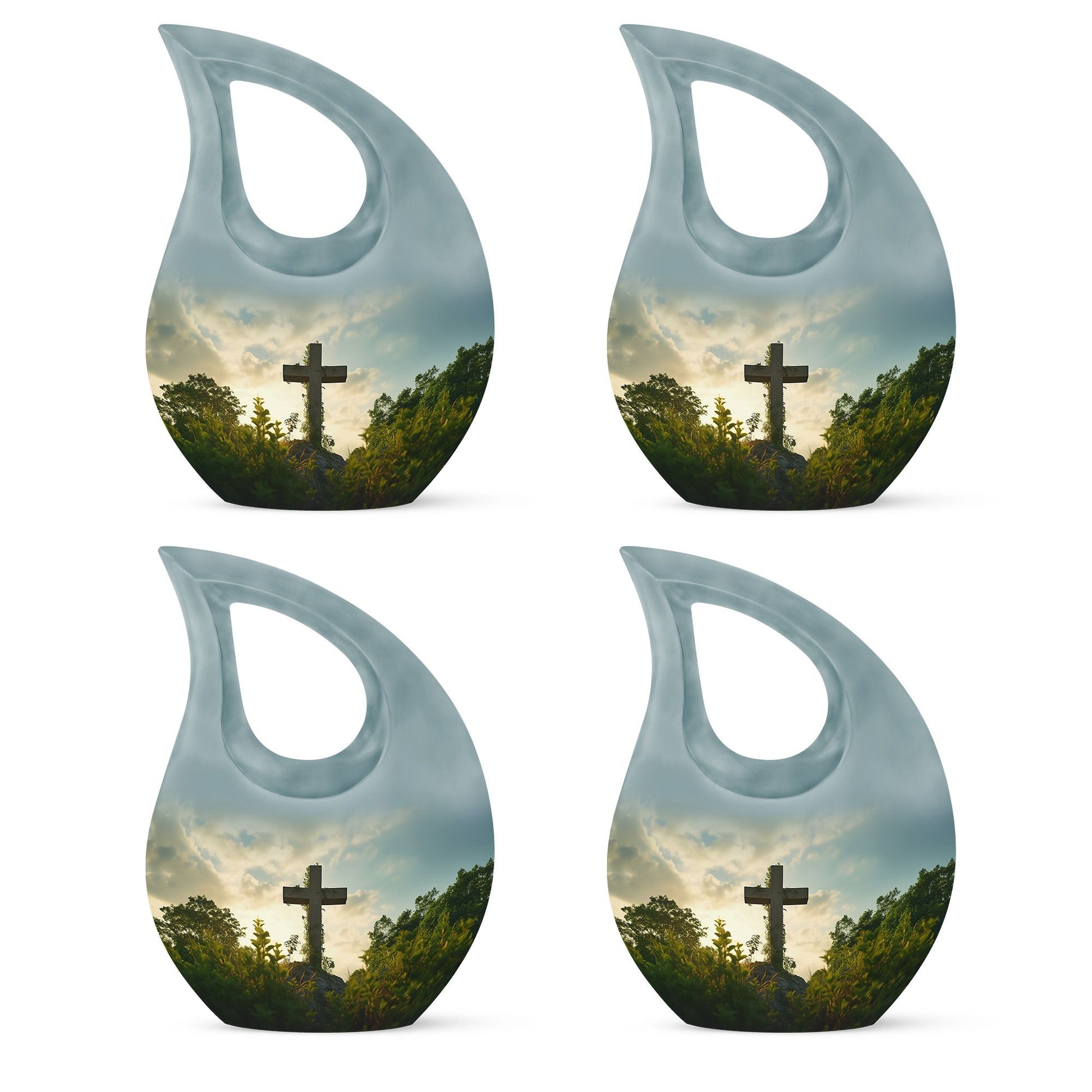 Jesus Christ Urn with Cross Drop design, medium 