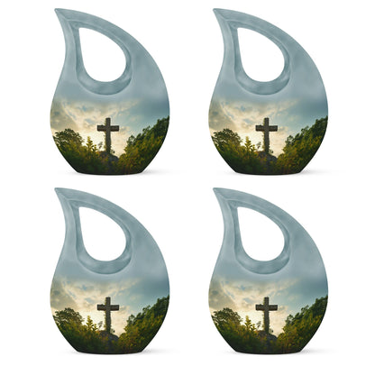 Jesus Christ Urn with Cross Drop design, medium 