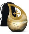 Extra Large Jesus Christ Urn in Cross Drop design, 