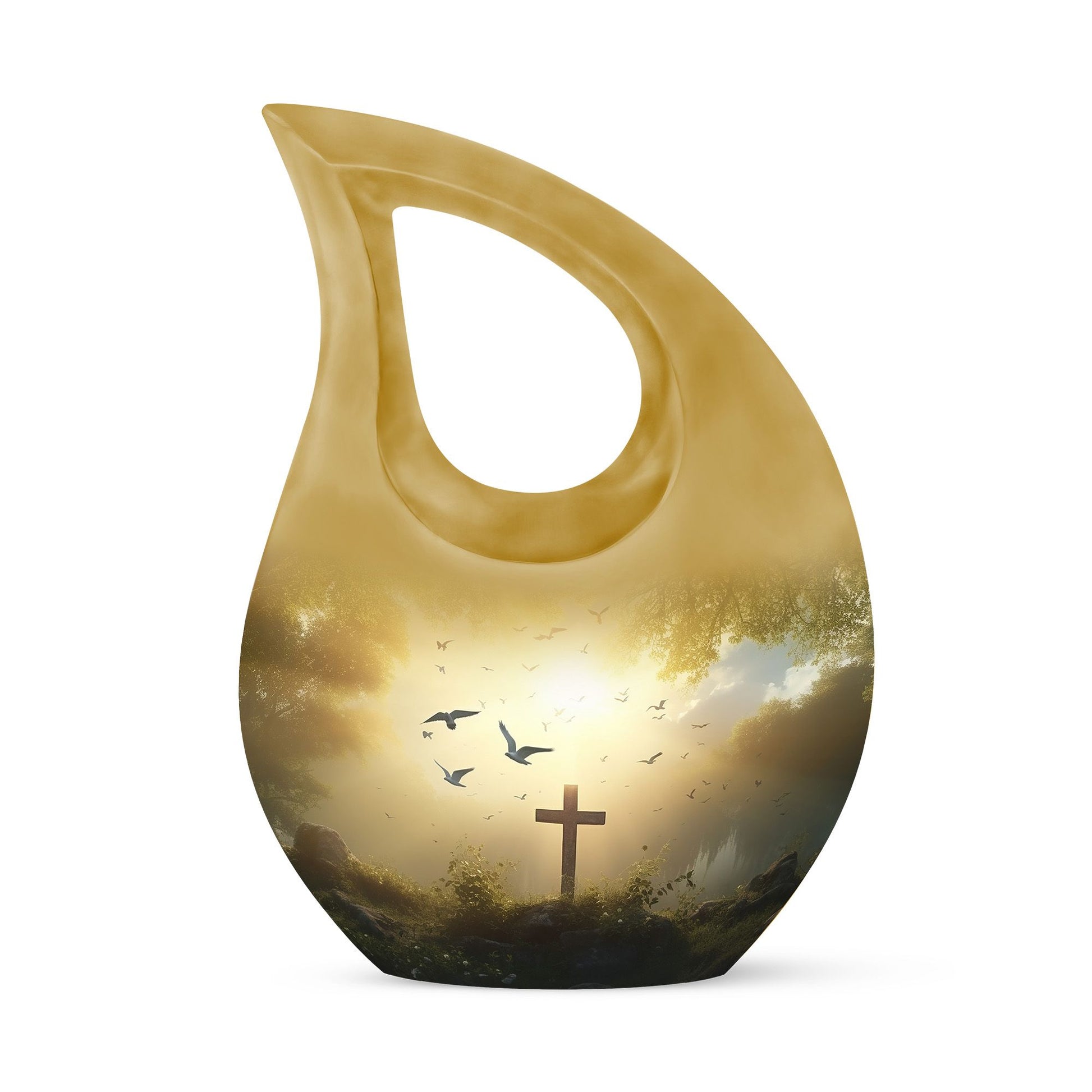 Extra Large Jesus Christ Urn in Cross Drop design, 