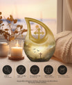 Extra Large Jesus Christ Urn in Cross Drop design, 