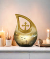 Extra Large Jesus Christ Urn in Cross Drop design, 