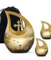 Cross Christ Cremation Memorial Urn For Mom & Dad