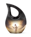 10 inch Jesus Christ themed Cross Drop urn, 