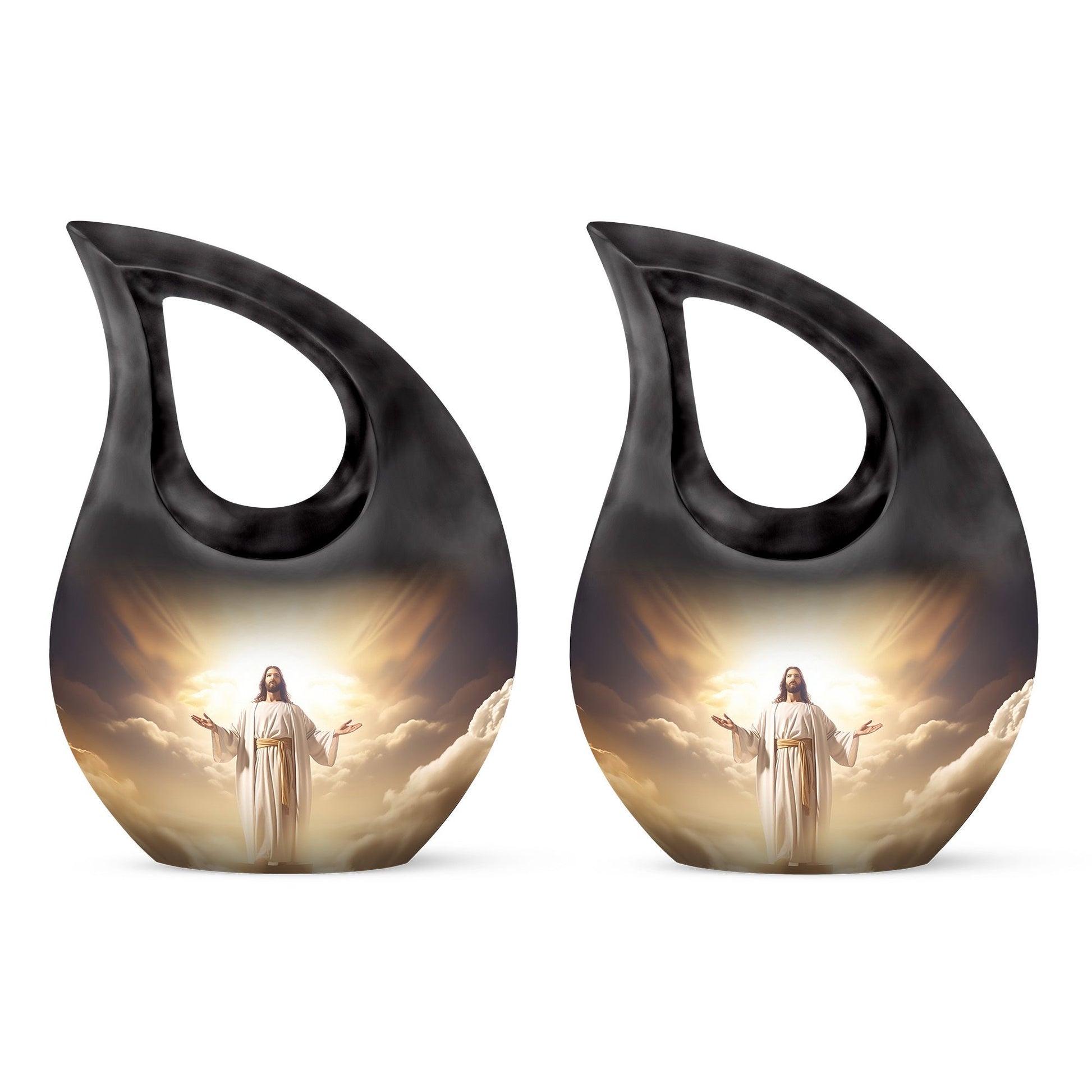 10 inch Jesus Christ themed Cross Drop urn, 