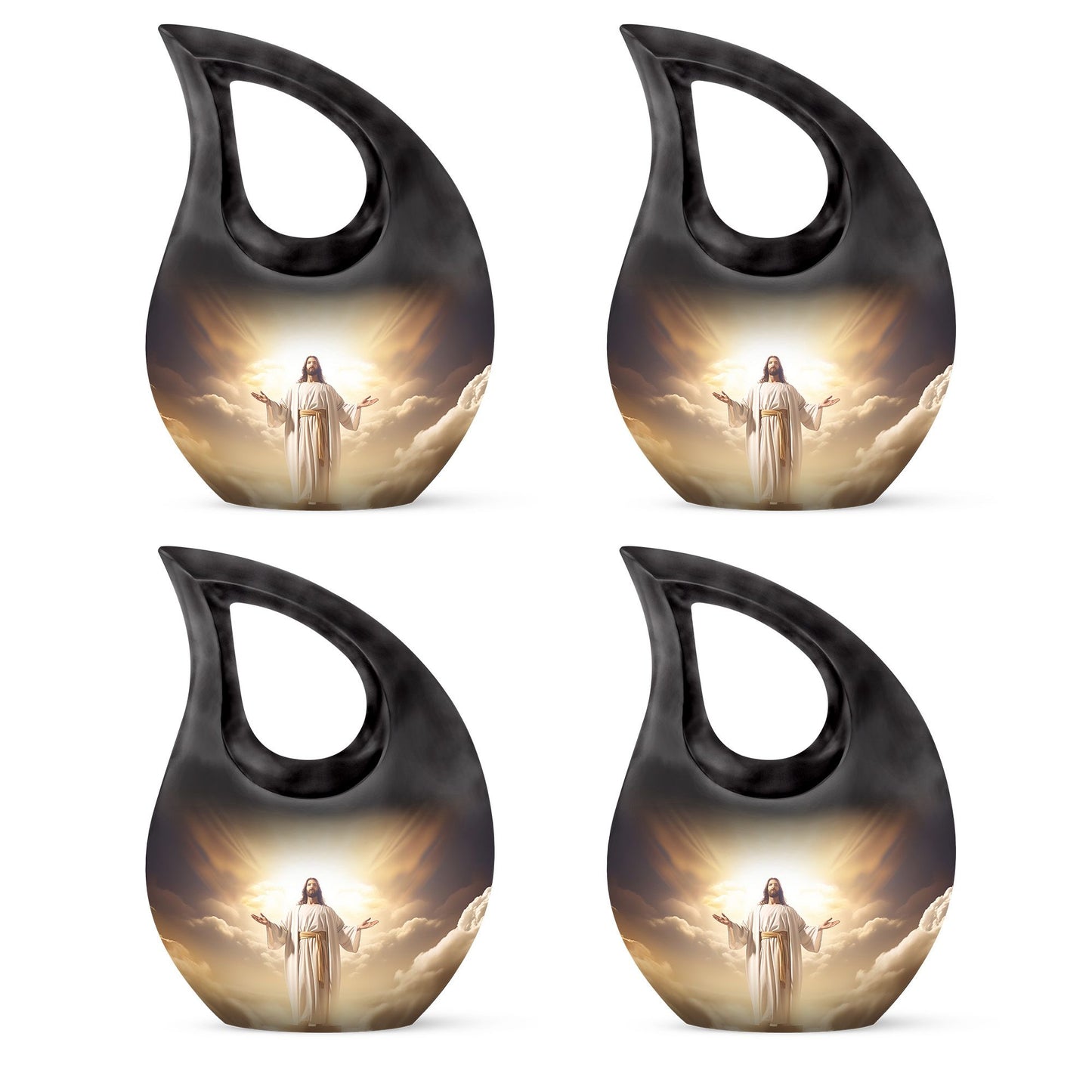 10 inch Jesus Christ themed Cross Drop urn, 
