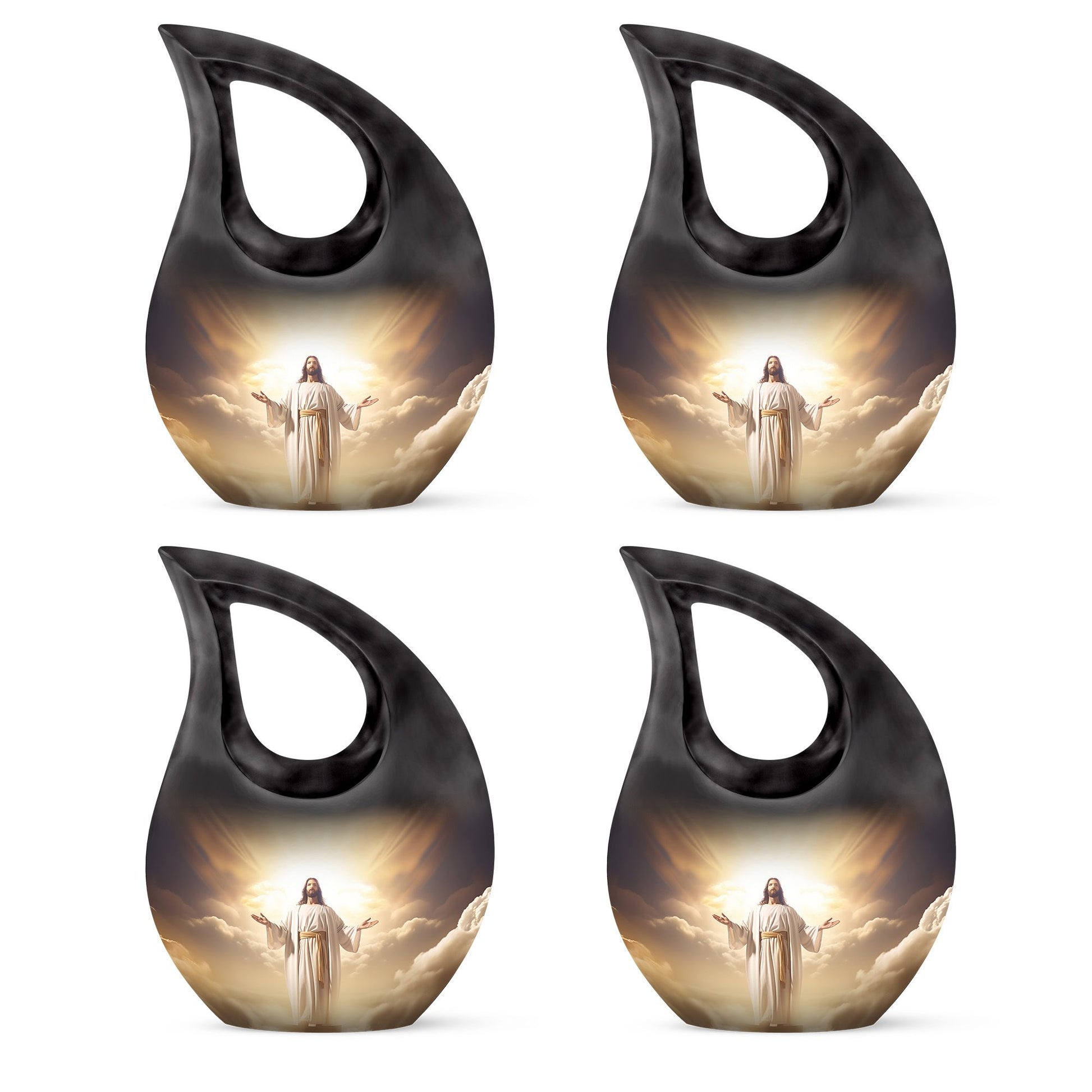 10 inch Jesus Christ themed Cross Drop urn, 