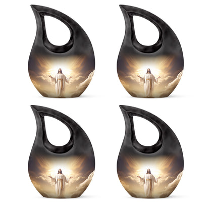 10 inch Jesus Christ themed Cross Drop urn, 