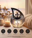10 inch Jesus Christ themed Cross Drop urn, 