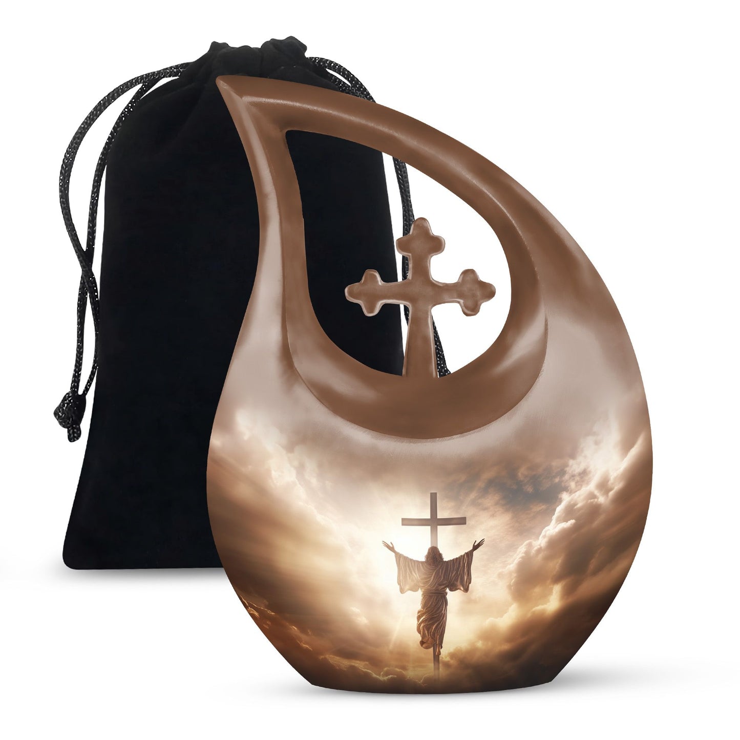  Jesus Christ urn, Cross Drop design, personalized  urn 
