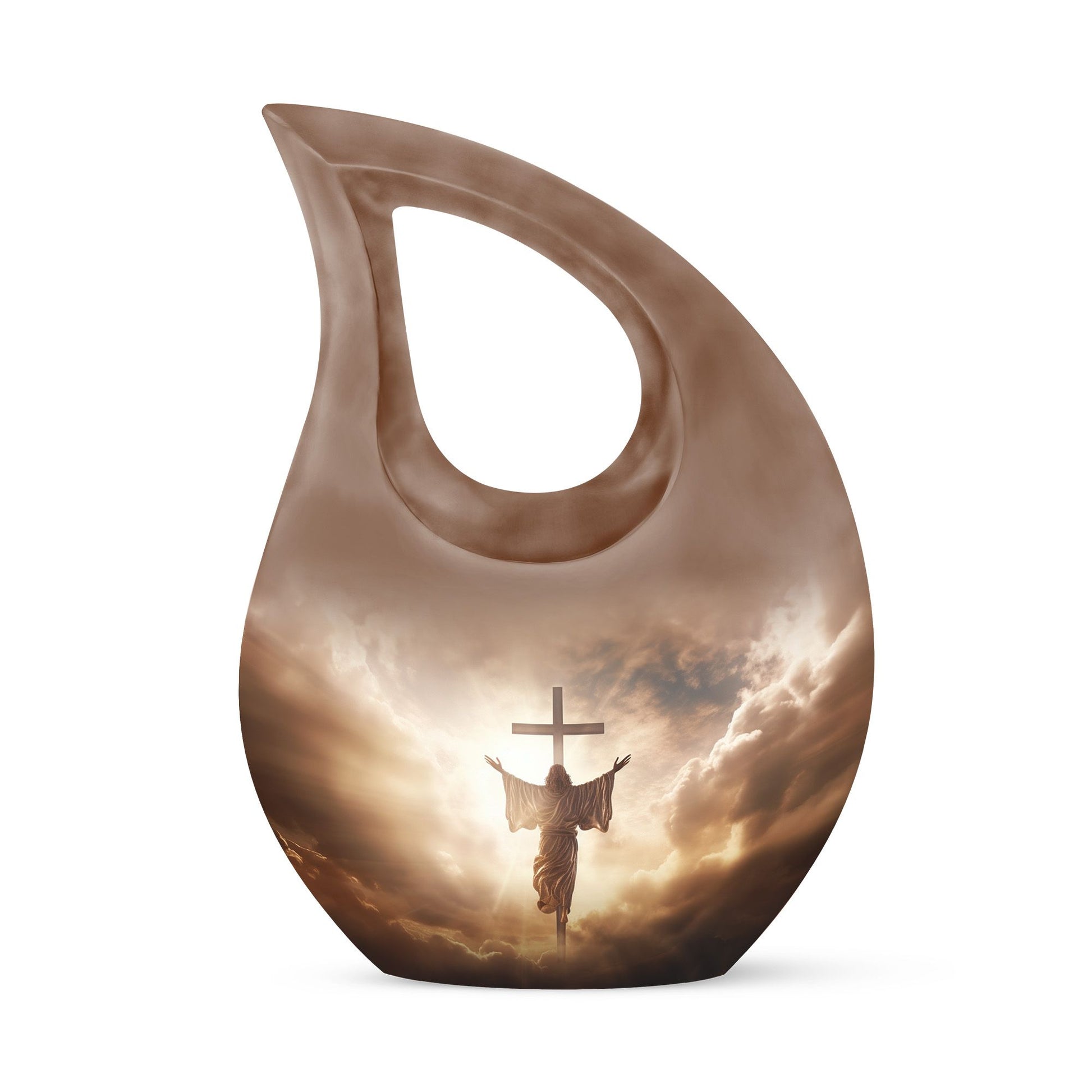  Jesus Christ urn, Cross Drop design, personalized  urn 