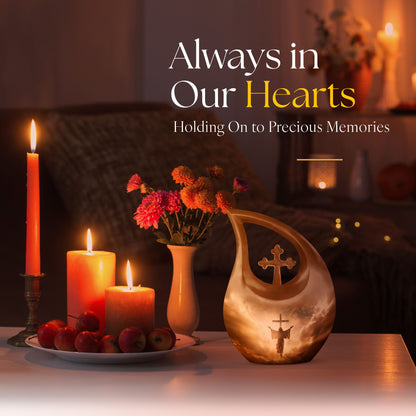  Jesus Christ urn, Cross Drop design, personalized  urn 
