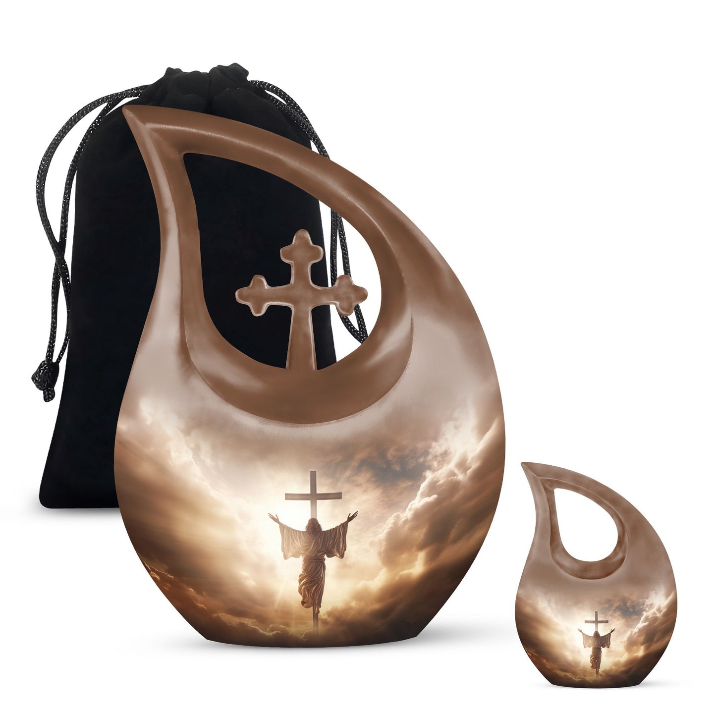  Jesus Christ urn, Cross Drop design, personalized  urn 