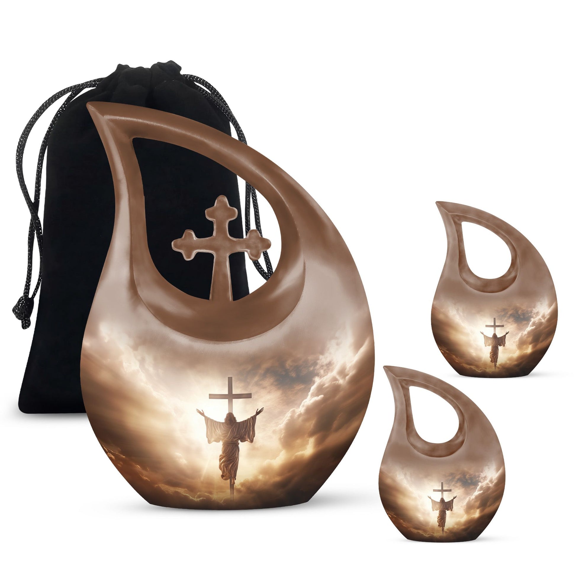  Jesus Christ urn, Cross Drop design, personalized  urn 