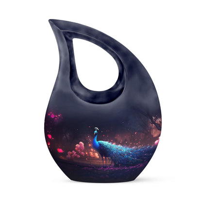  Peacock-, Cross Drop design Personalized Urn for Ashes