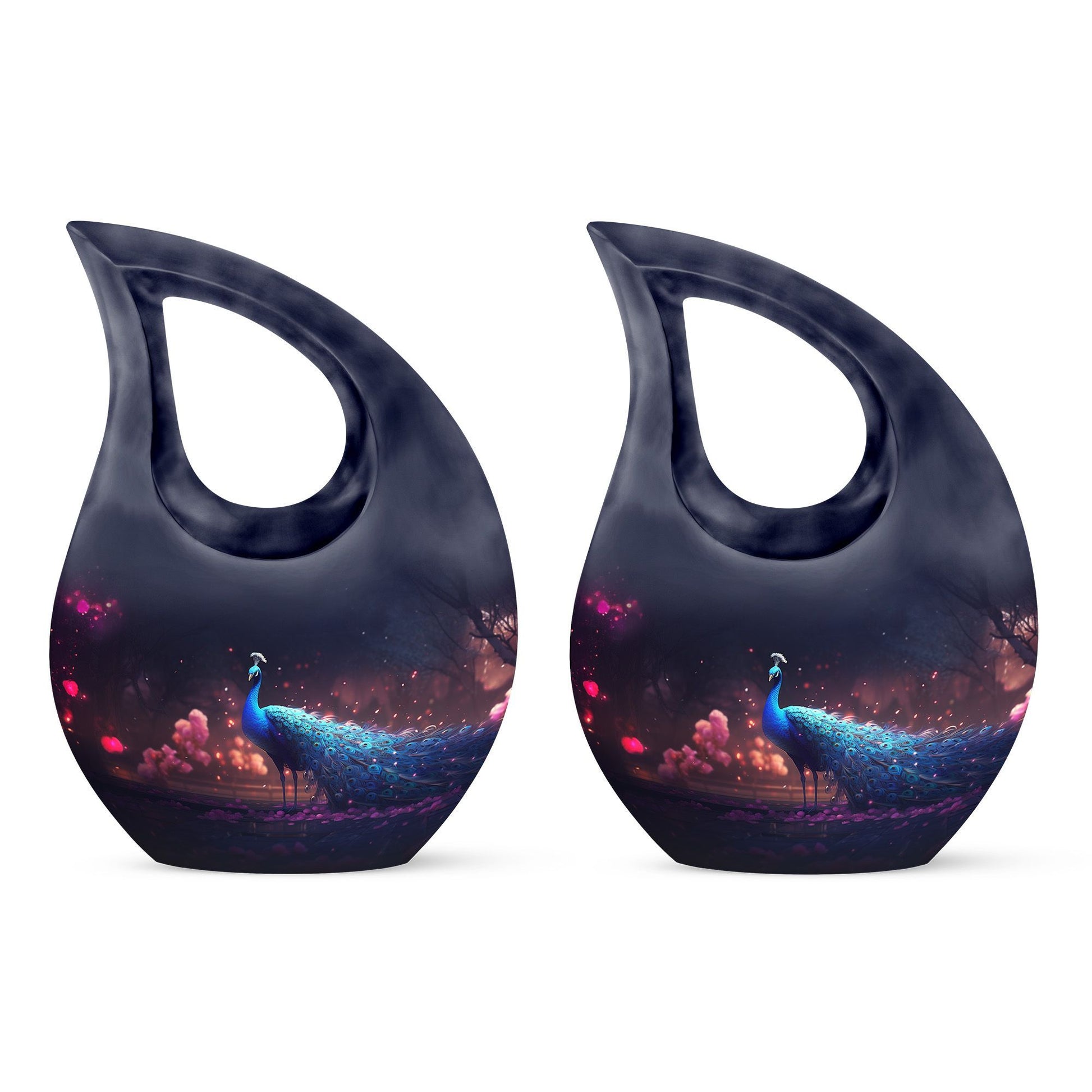  Peacock-, Cross Drop design Personalized Urn for Ashes