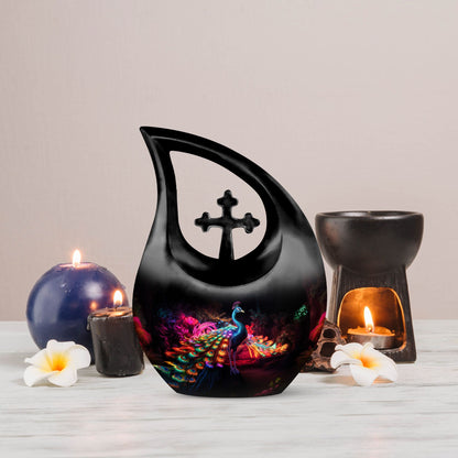 10-inch affordable Peacock themed cross drop 