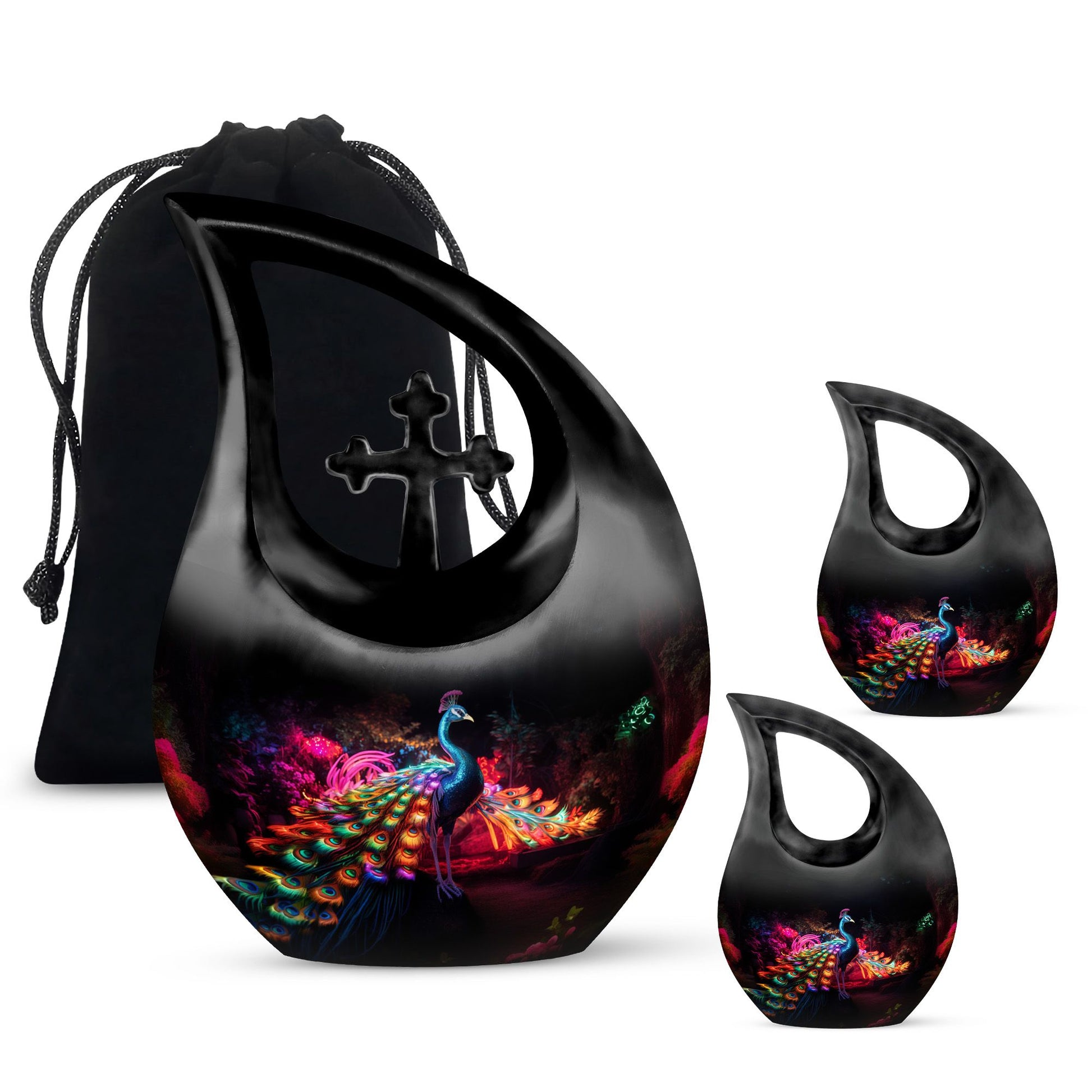 Affordable Peacock cremation urn for large adults