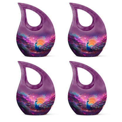 Aluminium Peacock Urn, Cross Drop Design, Affordable 