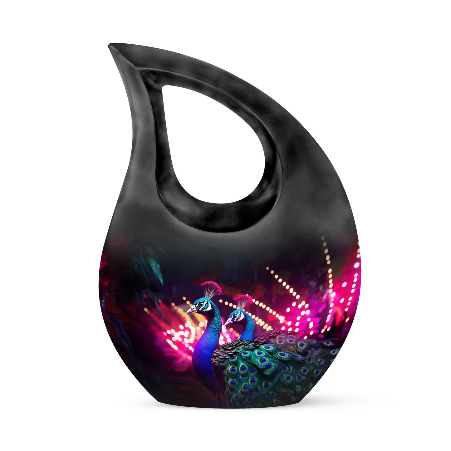 10-inch peacock urn