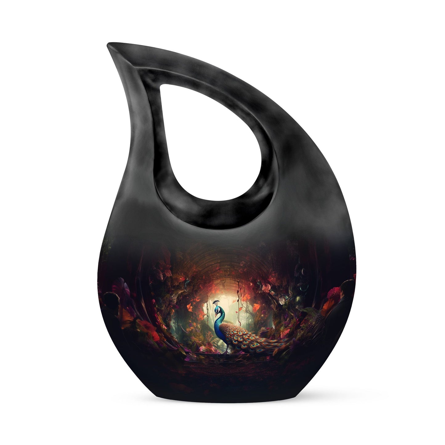 Peacock themed Memorial Urn for ashes