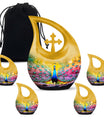 Peacock-themed memorial urn