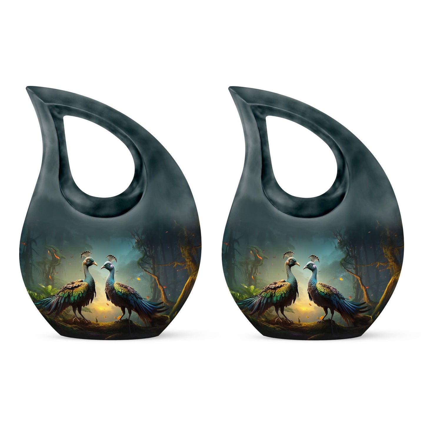 Peacock-themed Urn for ashes