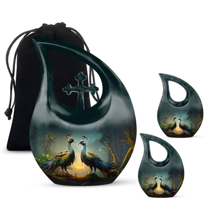 Peacock-themed Urn for ashes