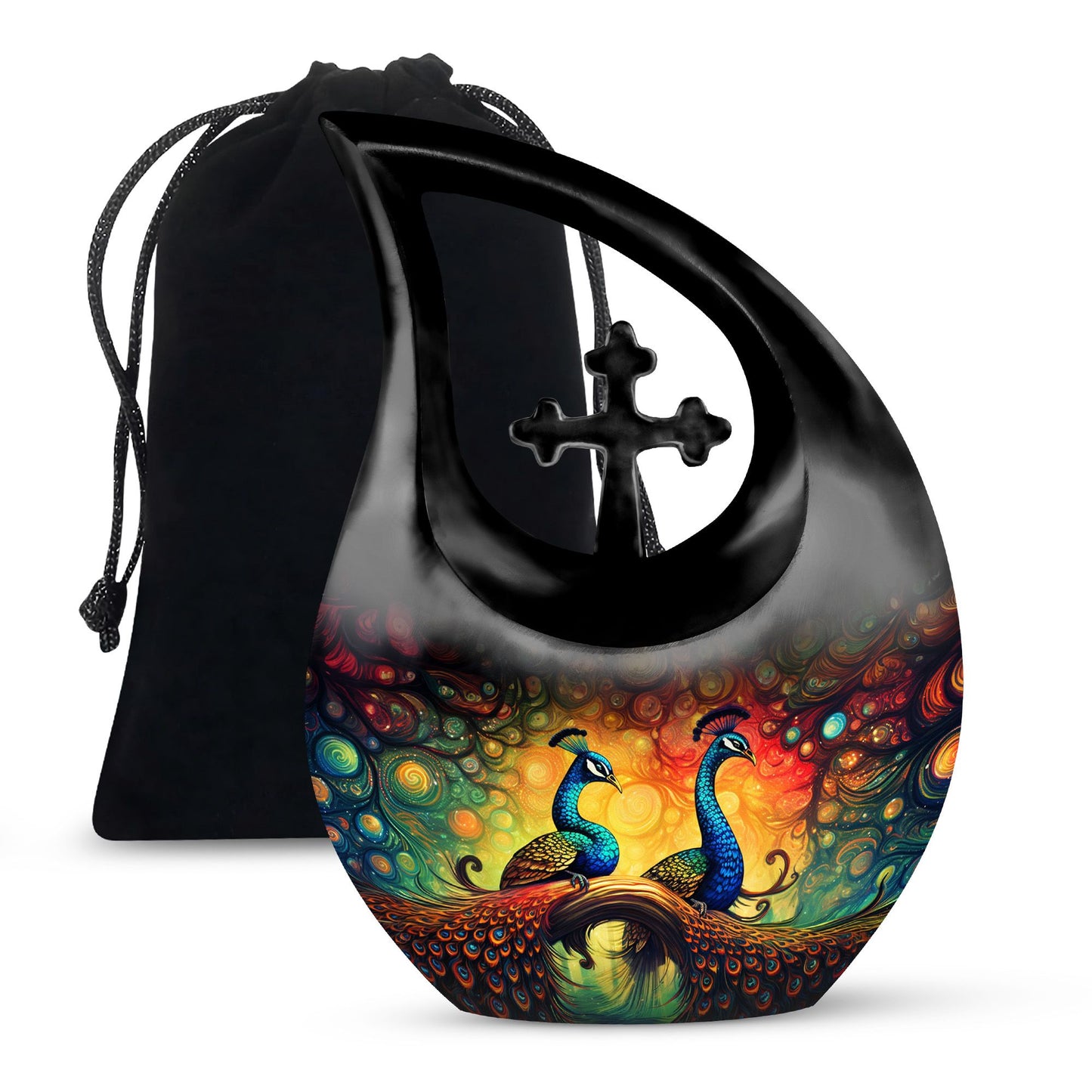 Peacock Urn