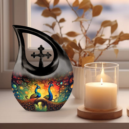 Peacock Urn