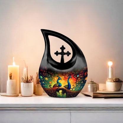 Peacock Urn