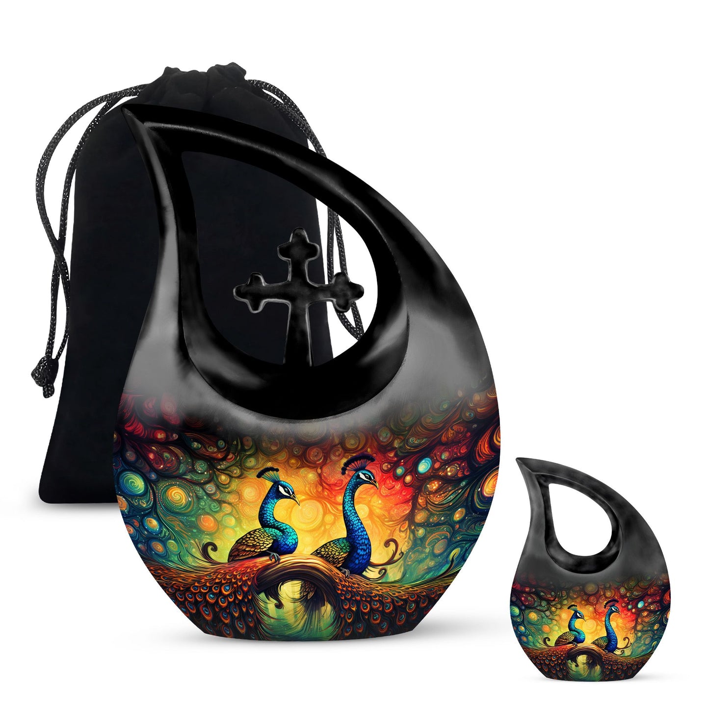 Peacock Urn