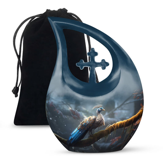 Peacock theme Memorial Urn