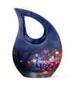 Peacock themed cremation urn