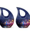 Peacock themed cremation urn