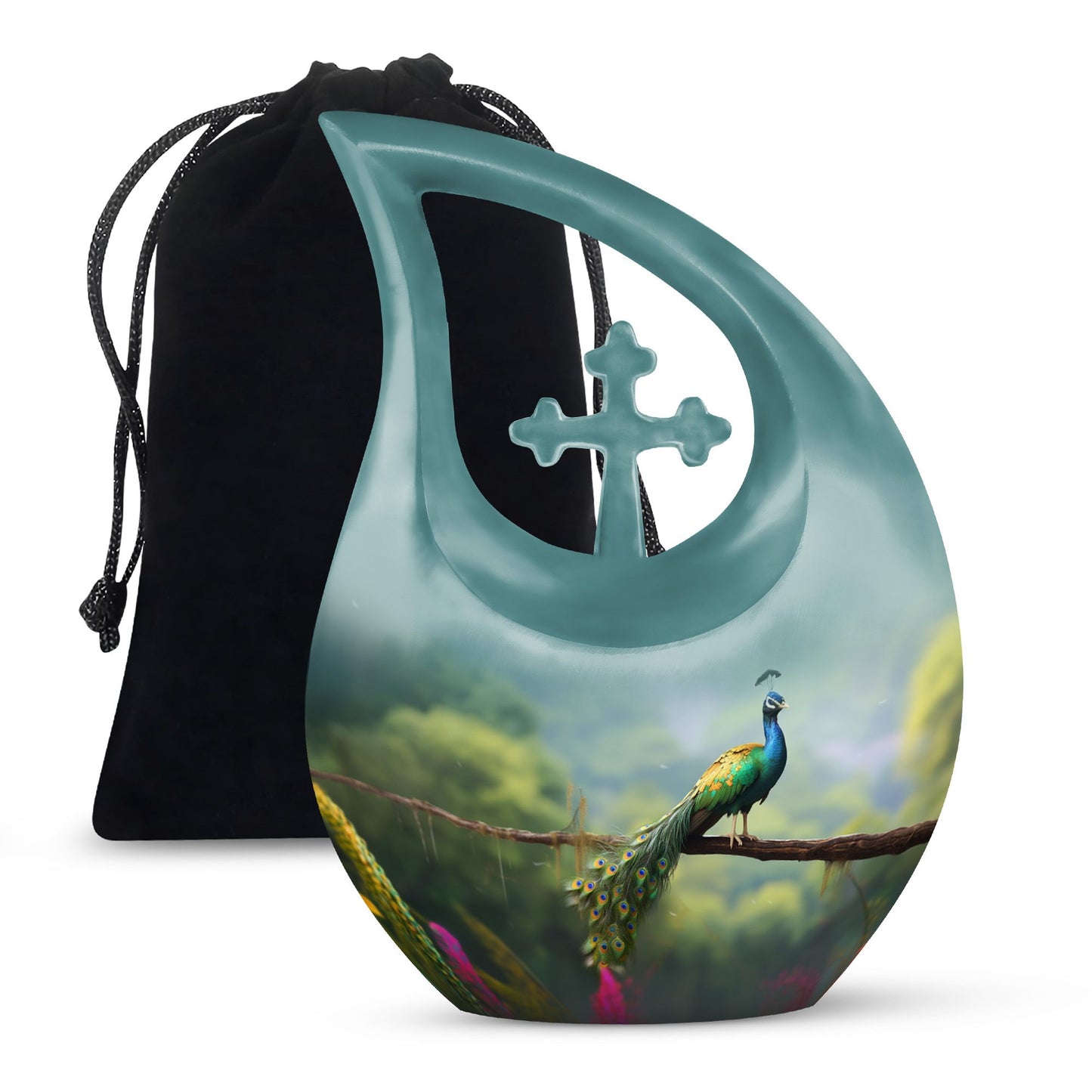 Peacock themed Urn