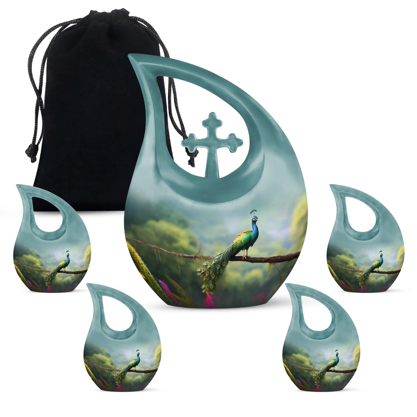 Peacock themed Urn