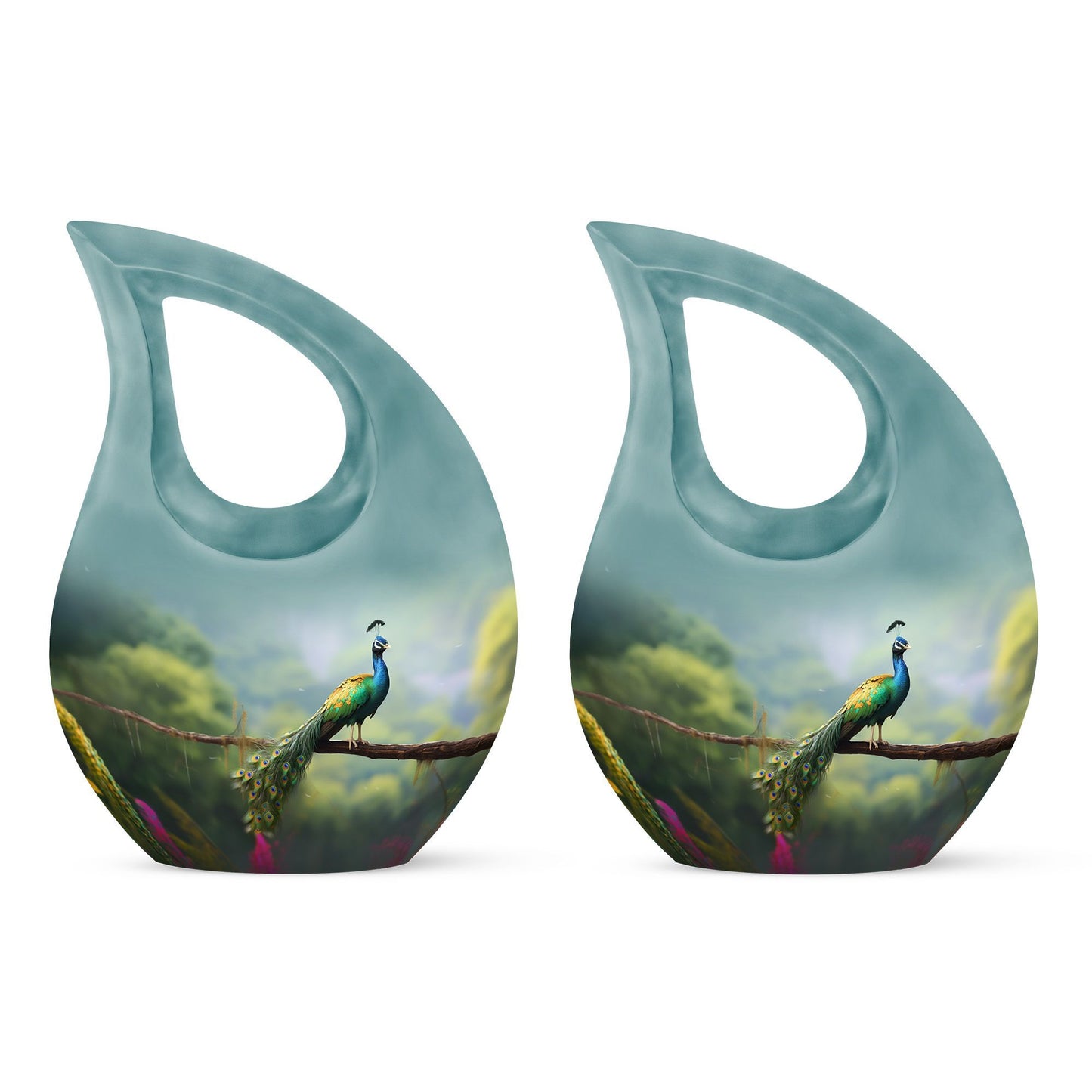 Peacock themed Urn