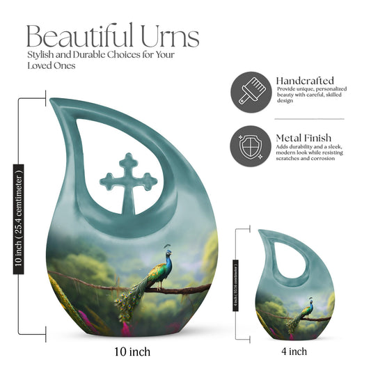 Peacock themed Urn