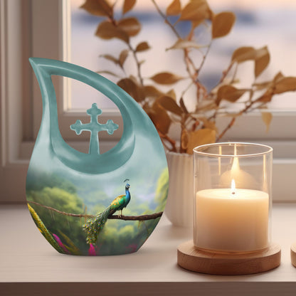Peacock themed Urn