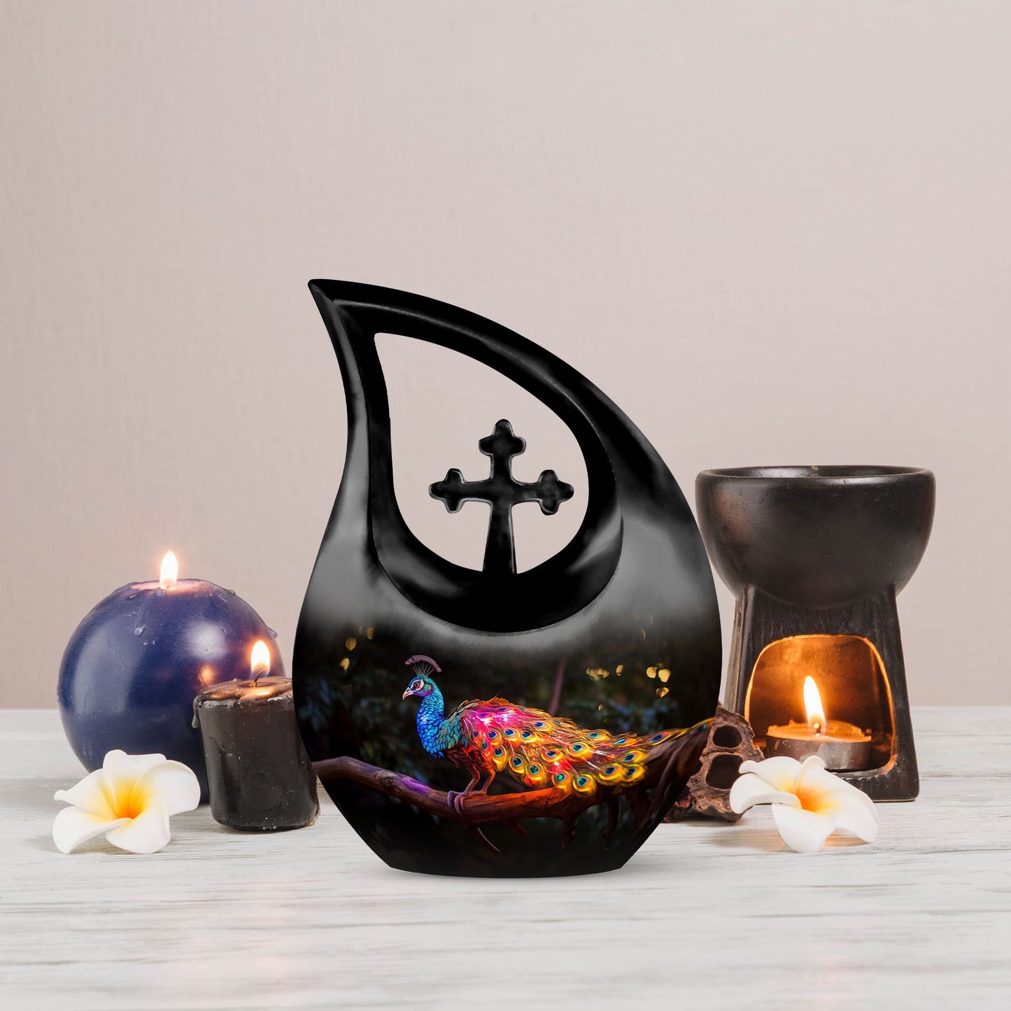 Peacock Urn