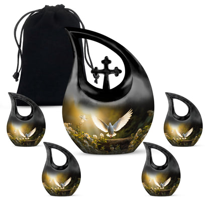 Dove Bird Cross Drop urn
