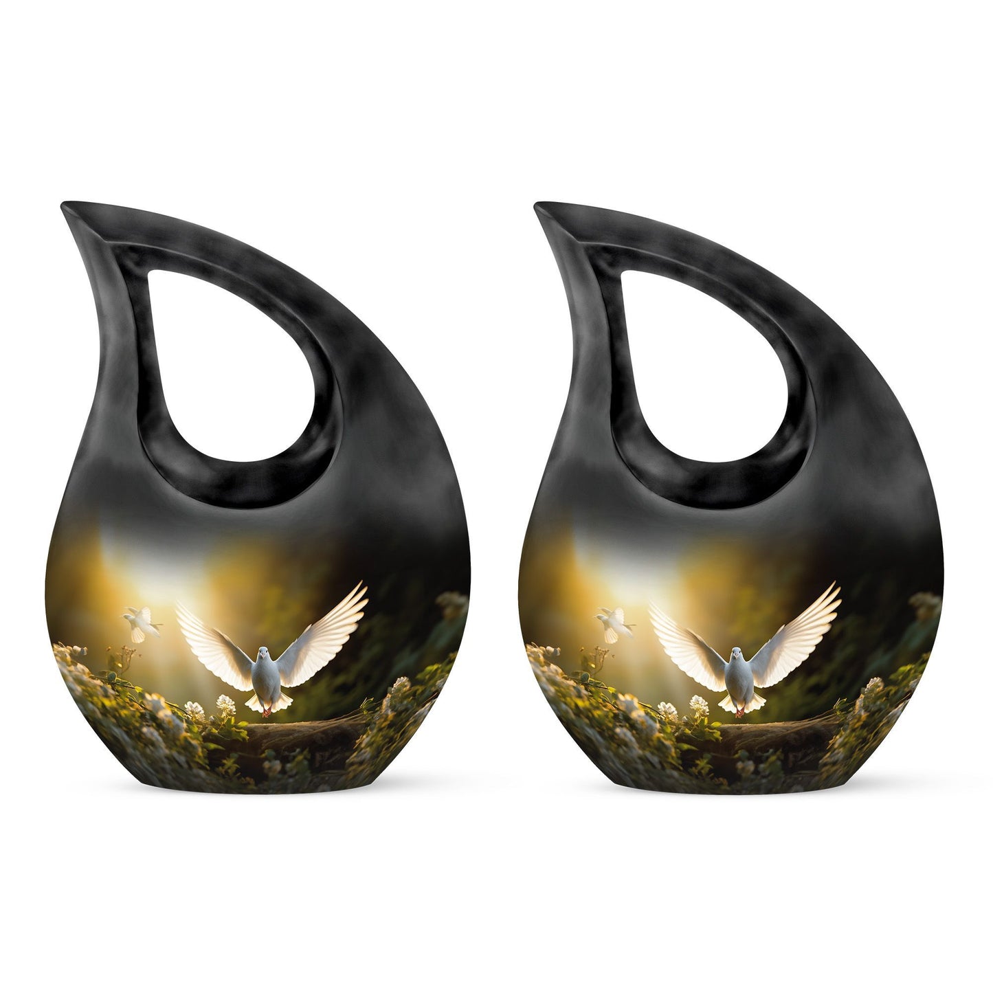 Dove Bird Cross Drop urn