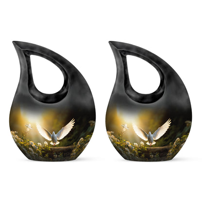 Dove Bird Cross Drop urn