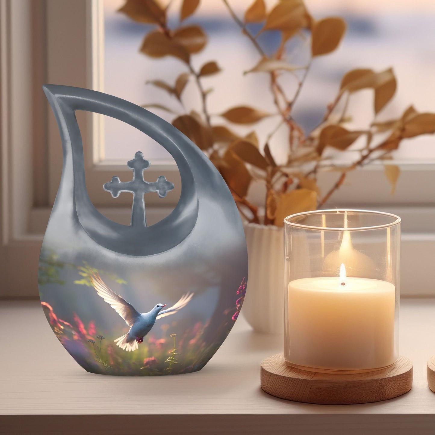 10 Inch Dove Bird Urn