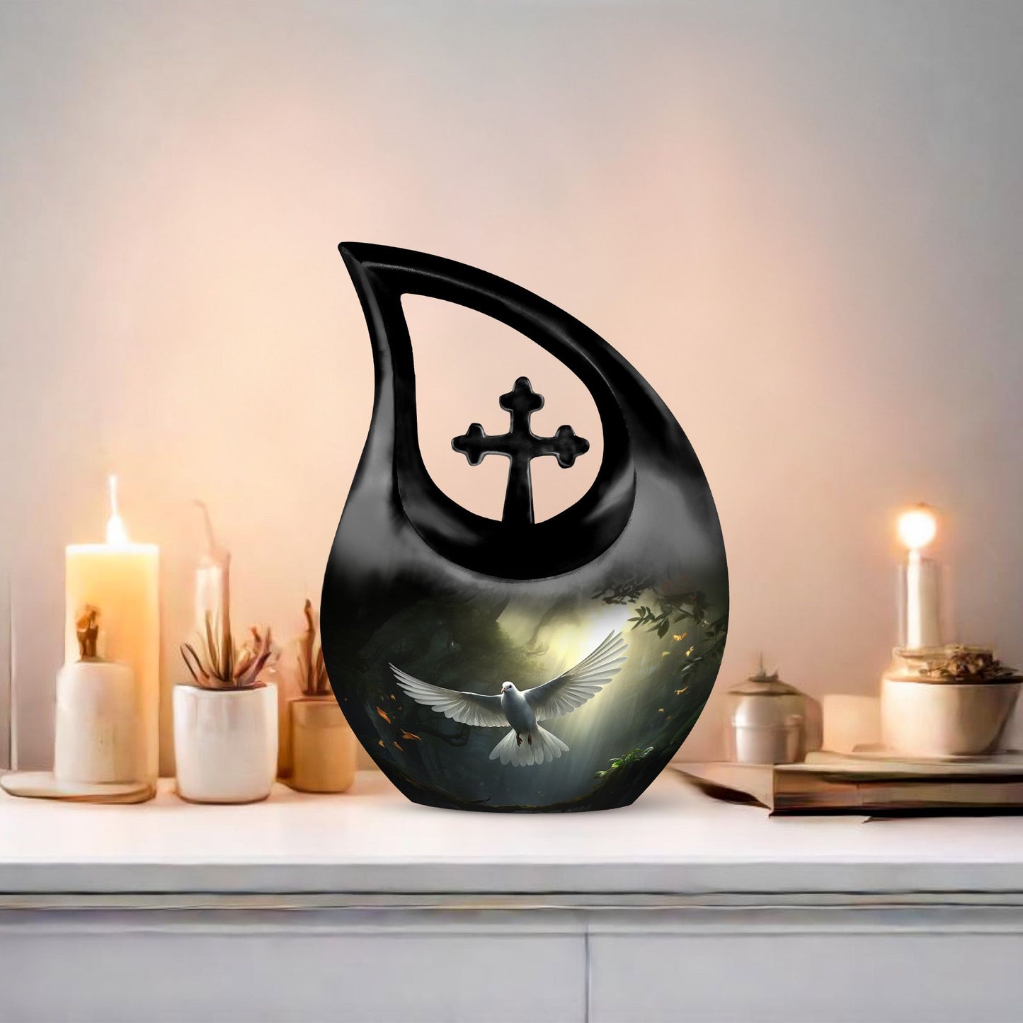 Aluminium Dove Bird Urn