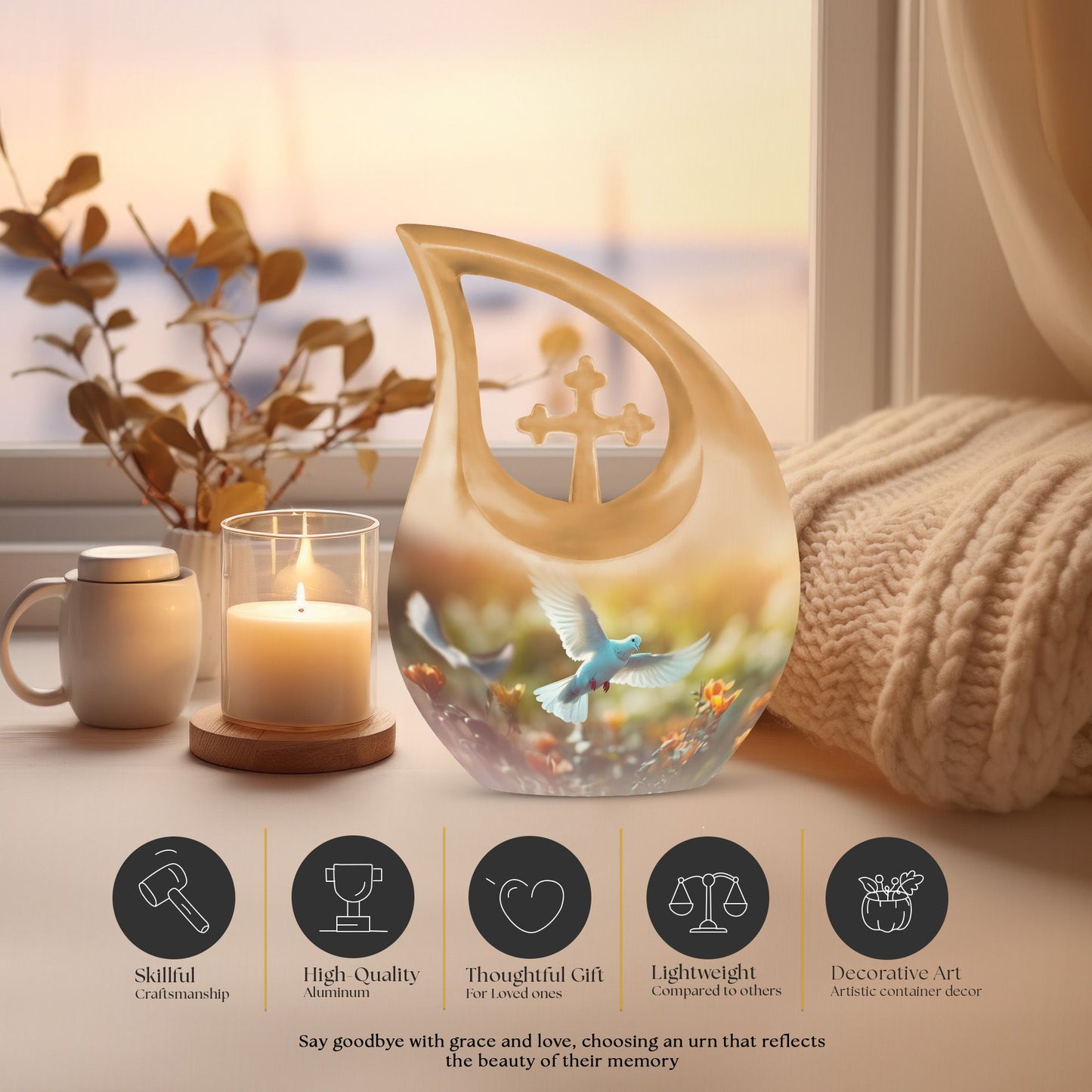 Dove Bird Urn 