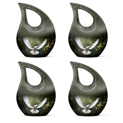 10-inch Dove Bird urn with Cross Drop design