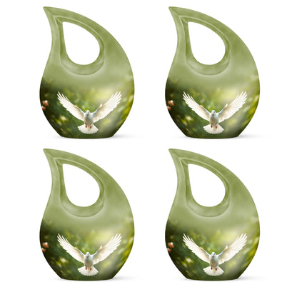 10-inch Dove Bird Urn, Cross Drop design
